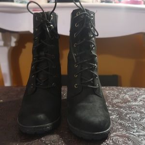 TIMBERLAND GLANCY 6" WOMEN BLACK BOOTS